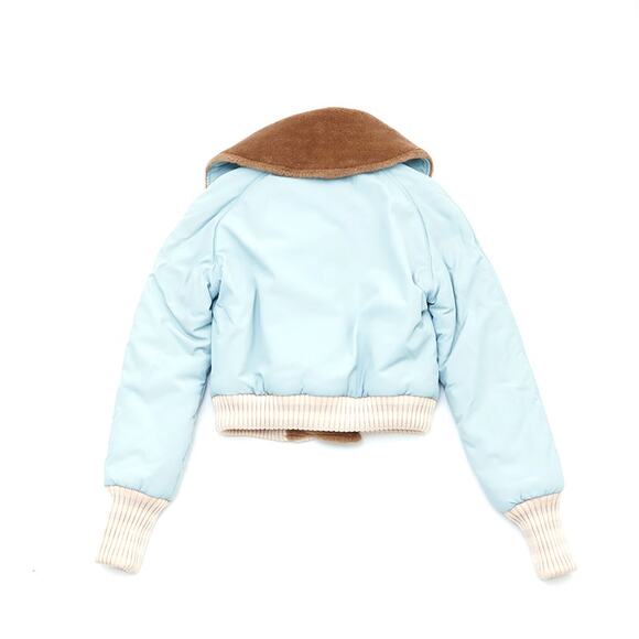 Authentic CHANEL Vintage Sports Line Bomber Jacket 2001 Shawl Blue Ski Snow - Picture 2 of 12